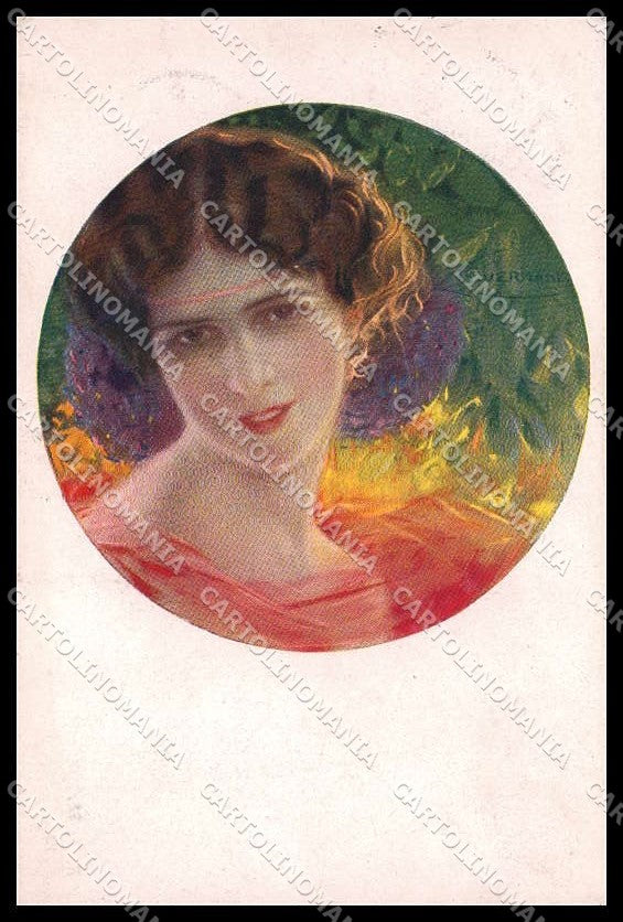 Illustratori Artist Signed Guerzoni Lady serie 10 cartolina ZG8281 – fronte