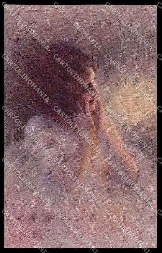 Illustratori Artist Signed Guerzoni Lady serie 1011-1 cartolina ZG8284 – fronte