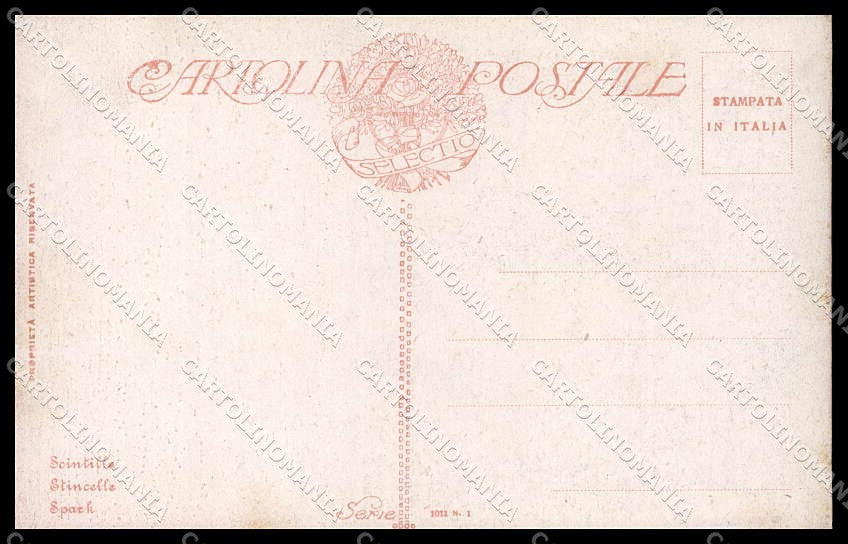 Illustratori Artist Signed Guerzoni Lady serie 1011-1 cartolina ZG8284 – retro