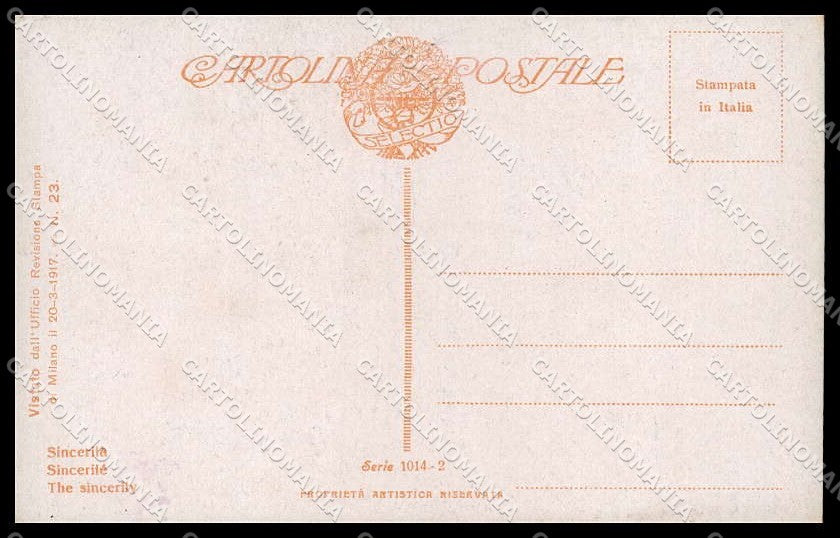 Illustratori Artist Signed Guerzoni Lady serie 1014-2 cartolina ZG8287 – retro