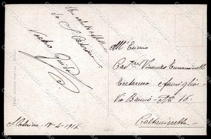 Illustratori Artist Signed Guerzoni Lady serie 2687-6 cartolina ZG8289 – retro