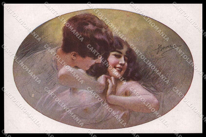 Illustratori Artist Signed Guerzoni Romantic Couple serie 1015-3 pc ZG8294 – fronte