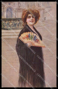 Illustratori Artist Signed Guerzoni Lady serie 2707-3 cartolina ZG8300 – fronte