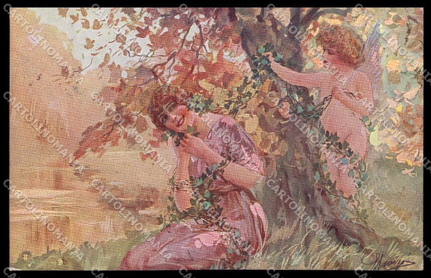 Illustratori Artist Signed Guerzoni Lady Cupid serie 1006-2 cartolina ZG8302 – fronte