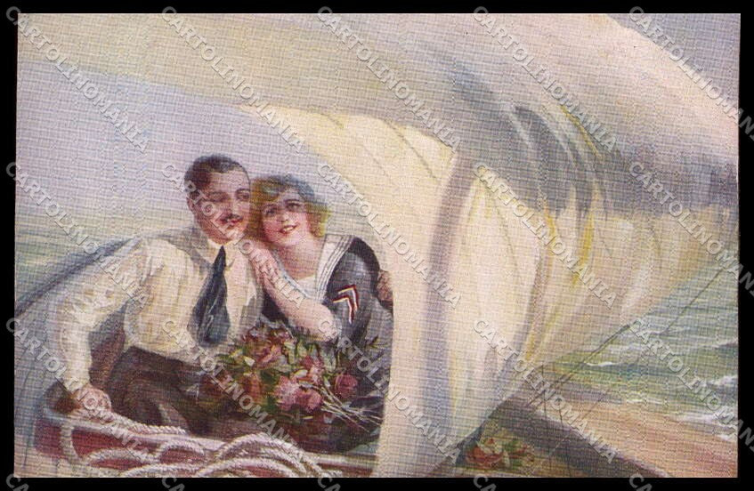 Illustratori Artist Signed Guerzoni Romantic Couple serie 801-4 cartolina ZG8304 – fronte
