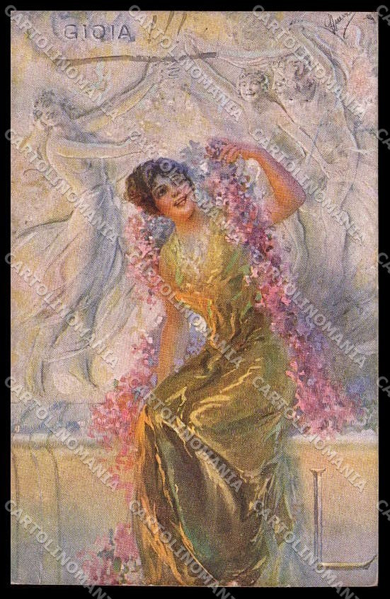 Illustratori Artist Signed Guerzoni Lady serie 1025-1 cartolina ZG8312 – fronte