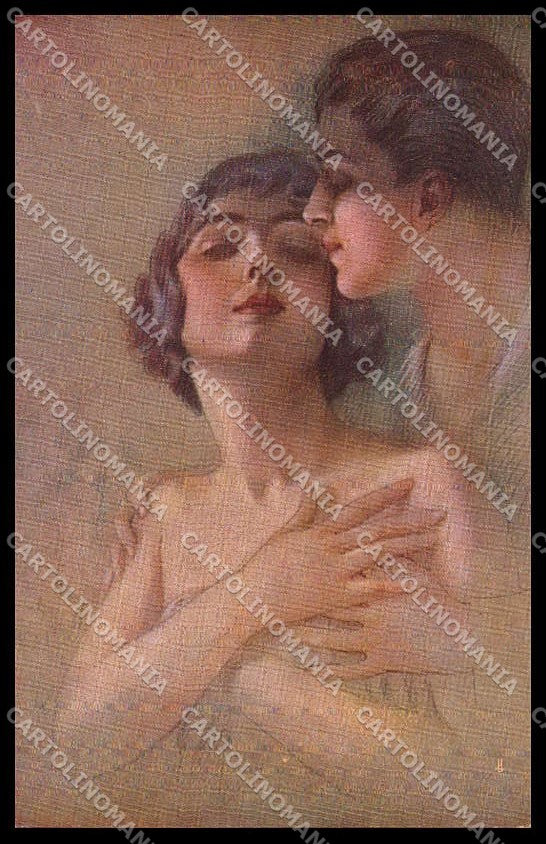 Illustratori Artist Signed Guerzoni Romantic Couple serie 1028-1 pc ZG8314 – fronte