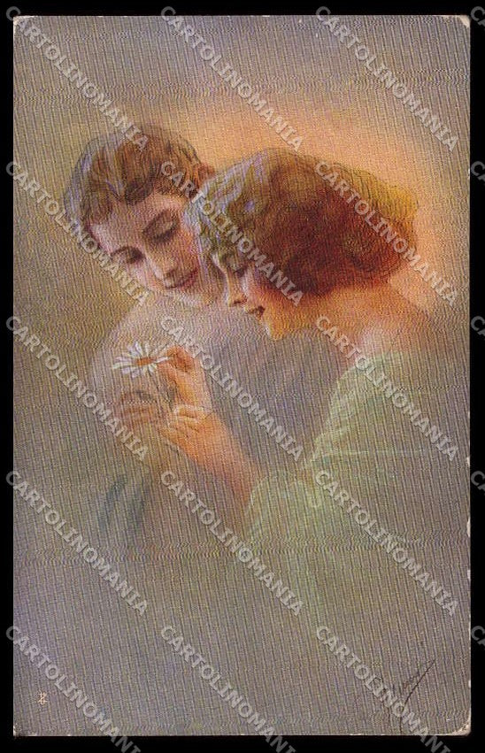 Illustratori Artist Signed Guerzoni Romantic Couple serie 1048-1 pc ZG8319 – fronte