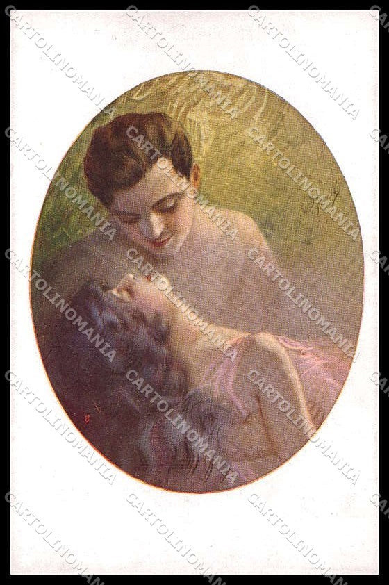 Illustratori Artist Signed Guerzoni Romantic Couple serie 1033-3 pc ZG8320 – fronte