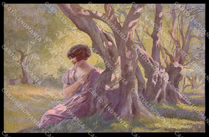 Illustratori Artist Signed Guerzoni Lady serie 1001-4 cartolina ZG8322 – fronte
