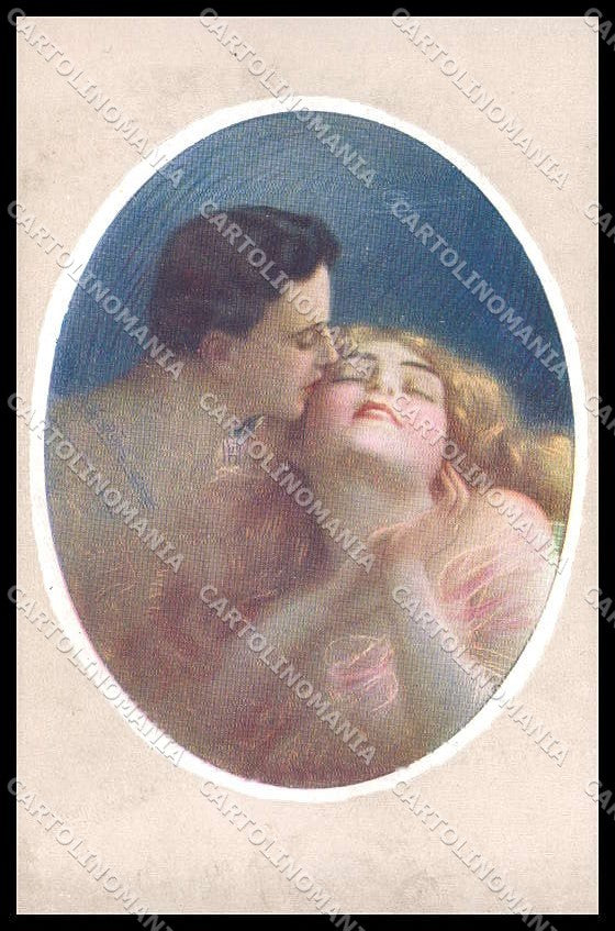 Illustratori Artist Signed Guerzoni Romantic Couple serie 340-6 cartolina ZG8330 – fronte