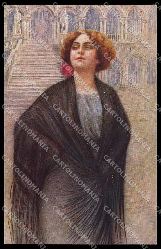 Illustratori Artist Signed Guerzoni Lady serie 2707-5 cartolina ZG8334 – fronte