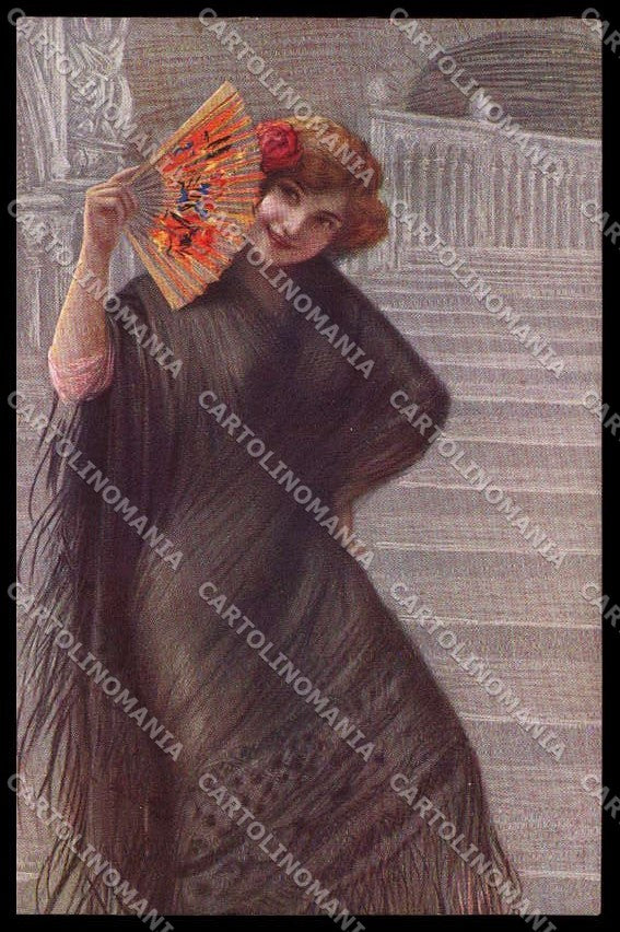 Illustratori Artist Signed Guerzoni Lady serie 2707-6cartolina ZG8335 – fronte