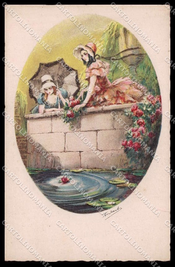 Illustratori Artist Signed Ambart Lady serie 2573-2 cartolina ZG8339 – fronte