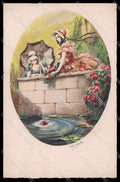 Illustratori Artist Signed Ambart Lady serie 2573-2 cartolina ZG8339 – fronte