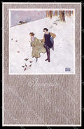 Illustratori Artist Signed Veneziani Season Winter serie 512 cartolina ZG8349 – fronte