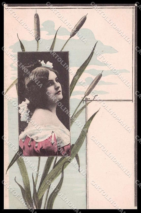 Illustratori Artist Signed J. T. Lady Art Nouveau H. Traut phot. 473 pc ZG8365 – fronte