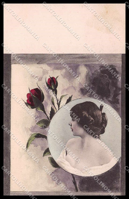 Illustratori Artist Signed J. T. Lady Art Nouveau H. Traut phot. 491 pc ZG8368 – fronte