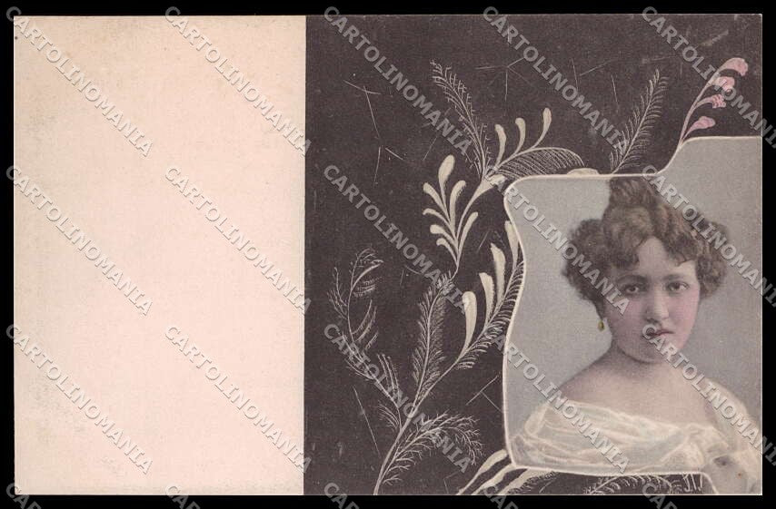 Illustratori Artist Signed J. T. Lady Art Nouveau H. Traut phot. 563 pc ZG8369 – fronte
