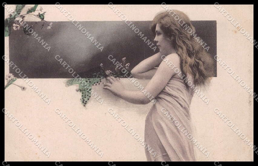 Illustratori Artist Signed J. T. Lady Art Nouveau H. Traut phot. 372 pc ZG8373 – fronte