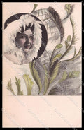 Illustratori Artist Signed J. T. Lady Art Nouveau H. Traut phot. 488 pc ZG8375 – fronte
