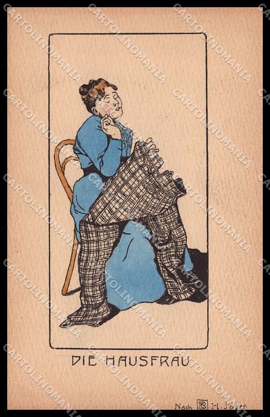 Illustratori Artist Signed H. Jager Lady Hand Painted cartolina ZG8391 – fronte