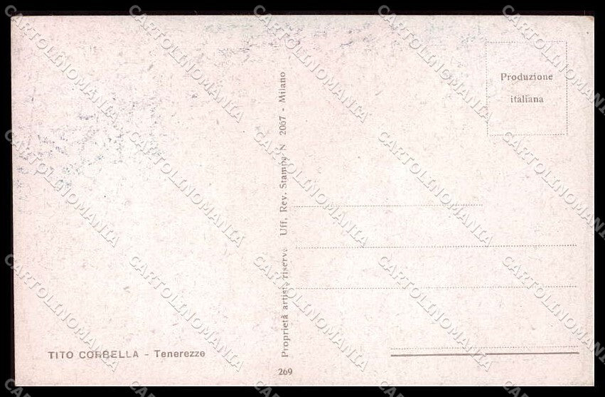 Illustratori Artist Signed Corbella Romantic Couple serie 269 ABRADED pc ZG8395 – retro