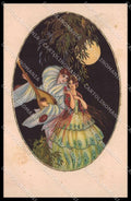 Artist Signed Corbella Lady Pierrot Moon Art Deco Degami serie 2071 pc ZG8399 – fronte