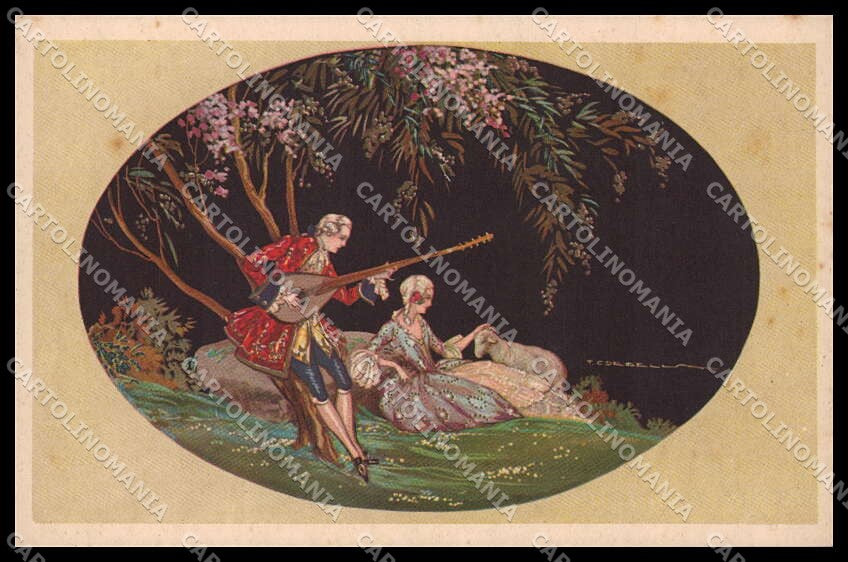 Illustratori Artist Signed Corbella Romantic Couple Degami serie 3520 pc ZG8400 – fronte