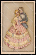 Illustratori Artist Signed Luigi Dalmonte Romantic Couple serie 504 pc ZG8402 – fronte