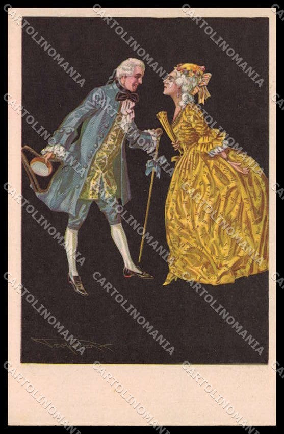 Illustratori Artist Signed Properzi Romantic Couple Degami serie 1015 pc ZG8406 – fronte