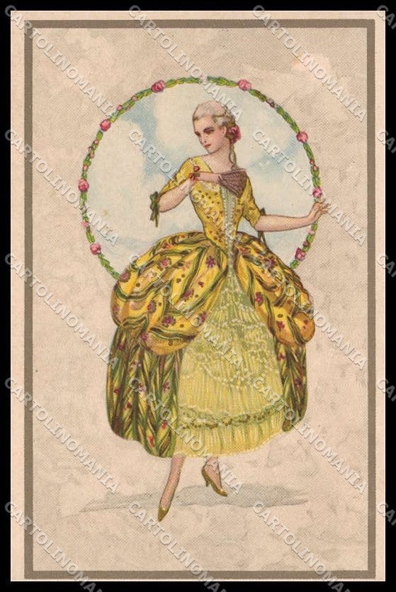 Illustratori Artist Signed Corbella Lady Art Deco serie 1007 cartolina ZG8408 – fronte