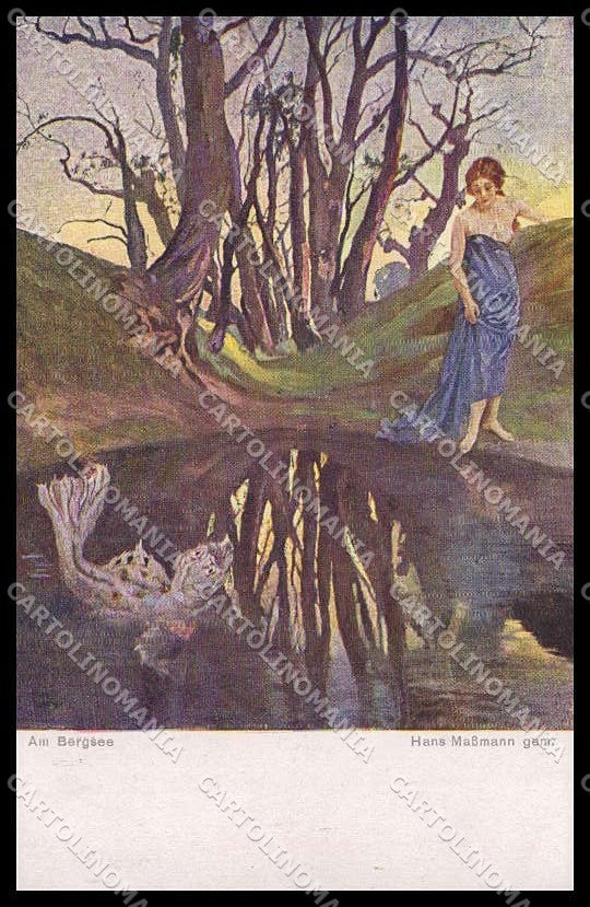 Illustratori Artist Signed Hans Massmann Lady BKWI serie 2133 cartolina ZG8423 – fronte