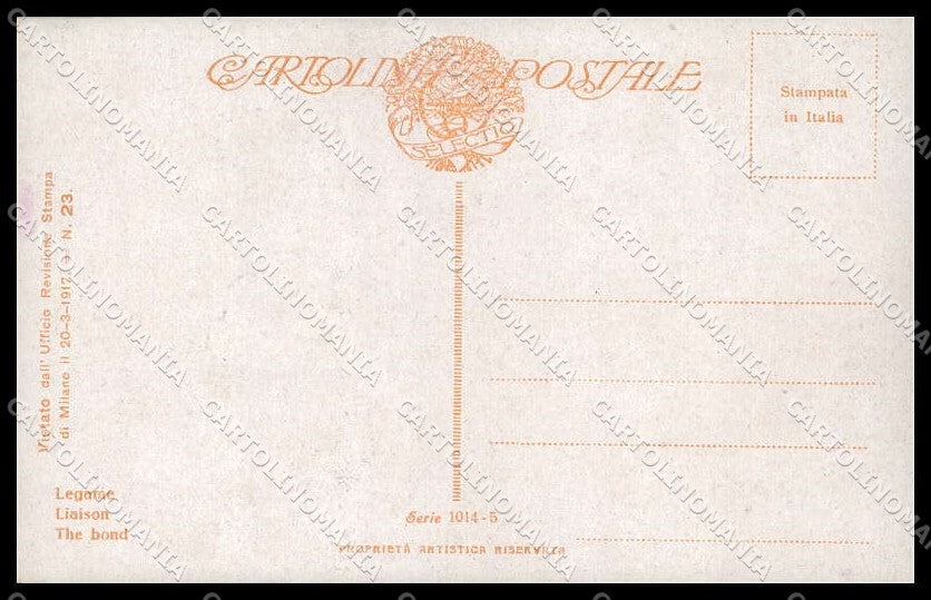 Illustratori Artist Signed Guerzoni Lady serie 1014-5 cartolina ZG8436 – retro