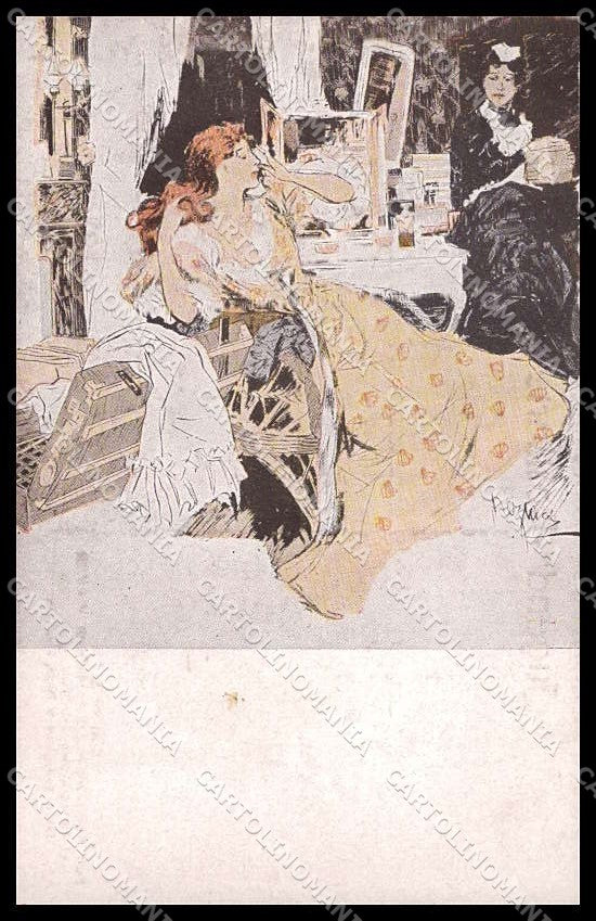 Illustratori Artist Signed Reznicek Lady Jugend serie XV 4cartolina ZG8457 – fronte