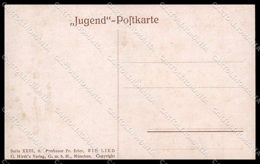 Illustratori Artist Signed Fr. Erler Lady Jugend serie XXIII cartolina ZG8465 – retro