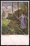 Illustratori Artist Signed Hans Massmann Lady Frog serie 423 cartolina ZG8467 – fronte