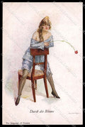 Illustratori Artist Signed Lady The Language of Flowers serie 701 pc ZG8470 – fronte