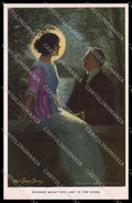 Artist Signed A. J. Dewey Romantic Couple Paper Moon serie 464 cartolina ZG8472 – fronte