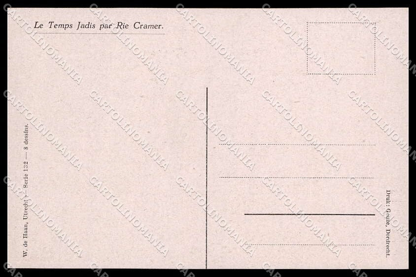 Illustratori Artist Signed Rie Cramer Romantic Couple serie 132 pc ZG8477 – retro