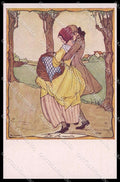 Illustratori Artist Signed Rie Cramer Romantic Couple serie 132 pc ZG8478 – fronte