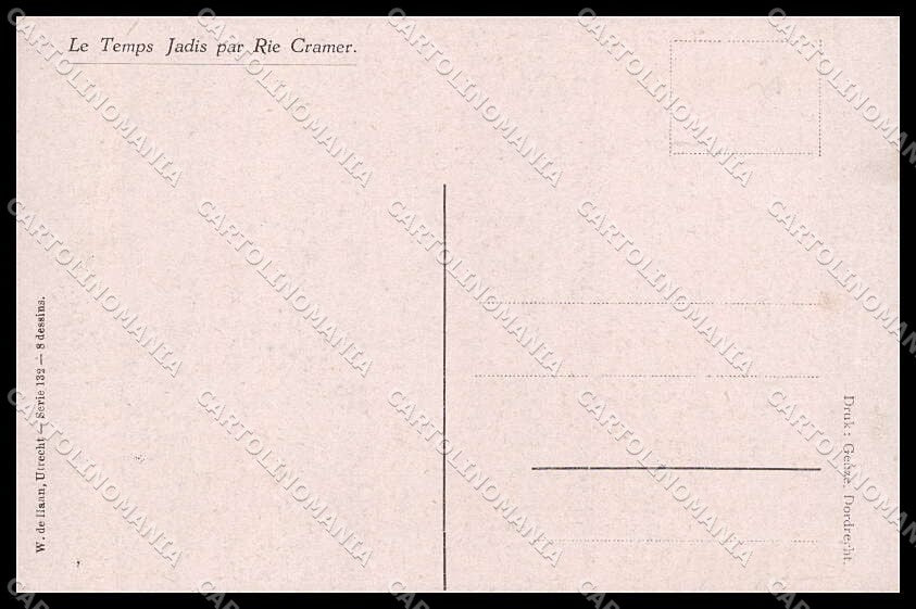 Illustratori Artist Signed Rie Cramer Romantic Couple serie 132 pc ZG8479 – retro