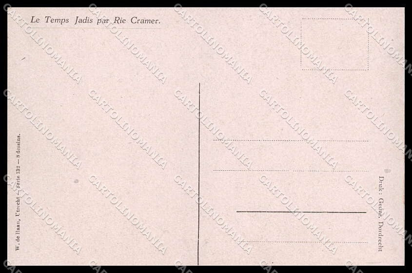 Illustratori Artist Signed Rie Cramer Romantic Couple serie 132 pc ZG8481 – retro