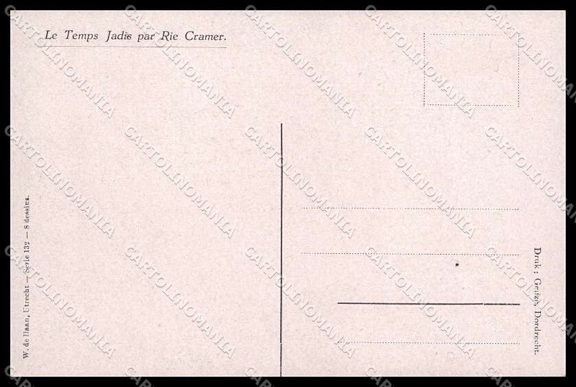 Illustratori Artist Signed Rie Cramer Romantic Couple serie 132 pc ZG8482 – retro