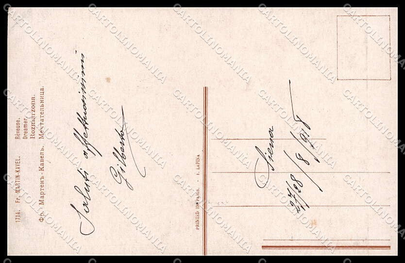 Illustratori Artist Signed Fr. Martin Kavel Lady Lapina 1714 cartolina ZG8498 – retro