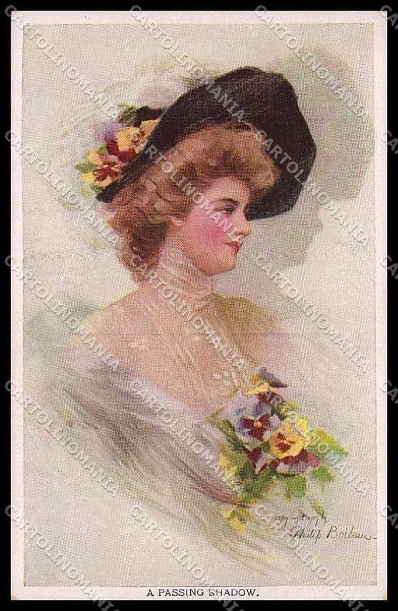 Illustratori Artist Signed Philip Boileau Fashion Lady cartolina ZG8499 – fronte