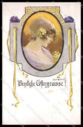 Illustratori Artist Signed W. H. Braun Lady Deutscher Schulverein 1339 pc ZG8503 – fronte