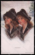 Illustratori Artist Signed Philip Boileau Girl Reinthal serie 757 pc ZG8507 – fronte