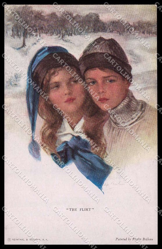 Illustratori Artist Signed Philip Boileau Girl Reinthal serie 759 pc ZG8508 – fronte