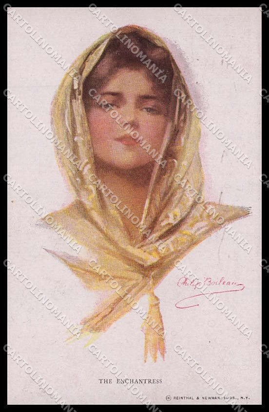 Illustratori Artist Signed Philip Boileau Girl Reinthal serie 2067 pc ZG8510 – fronte